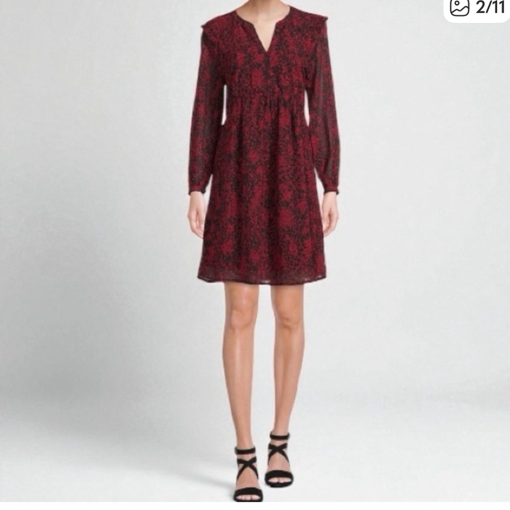 Beachlunchlounge NWT Red and Black Heart-Patterned Dress
